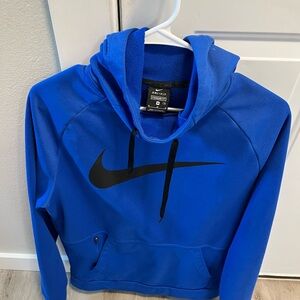 Nike Royal Blue Hoodie with Black Swoosh